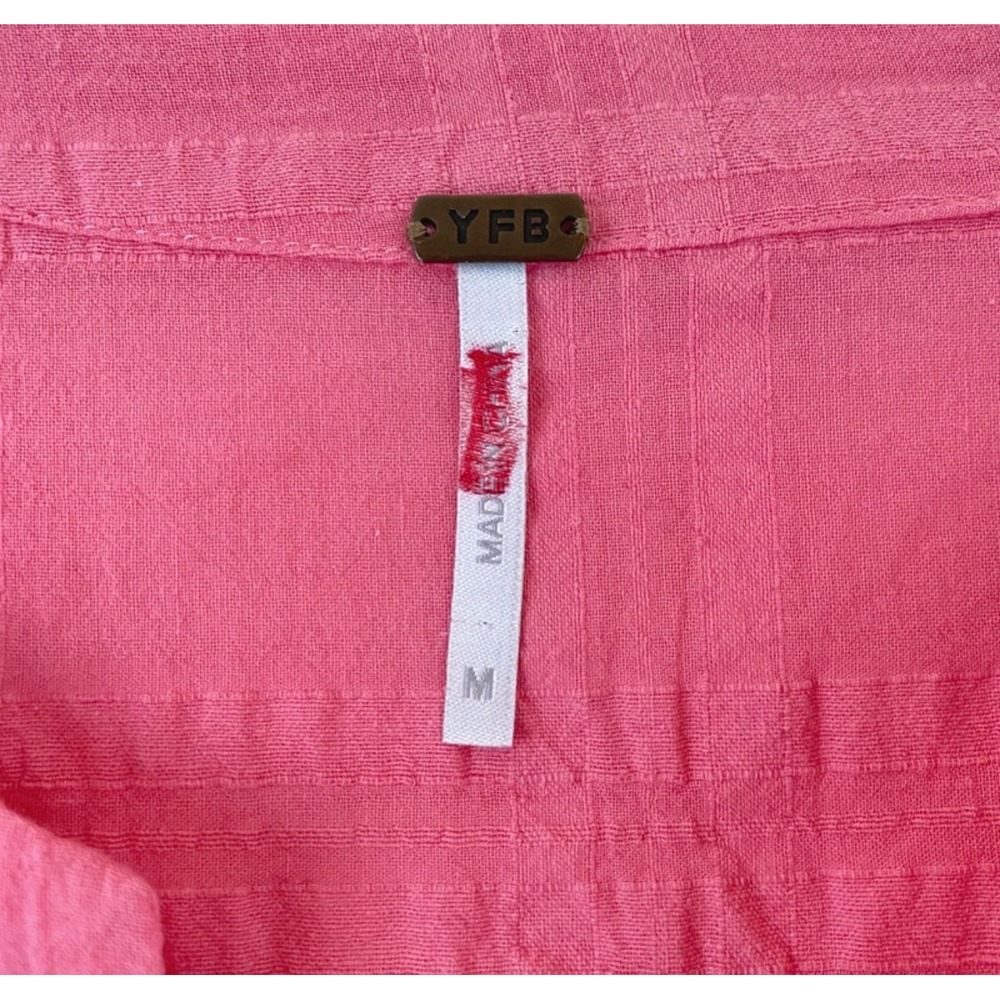Young Fabulous & Broke Cotton Gauze Mini Dress Bubblegum Pink YBF Medium - Picture 6 of 6